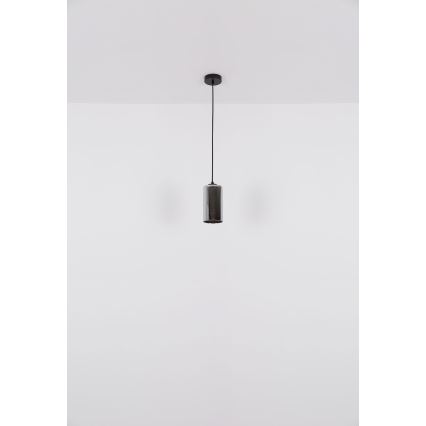 Globo - Κρεμαστό φωτιστικό οροφής 1xE27/25W/230V διάμετρος 11 cm μαύρο