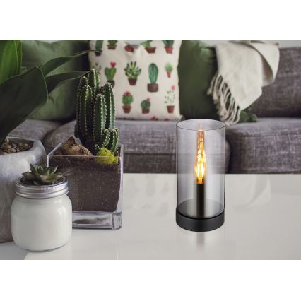 Globo - Eπιτραπέζιο φωτιστικό 1xE14/25W/230V διάμετρος 11 cm μαύρο