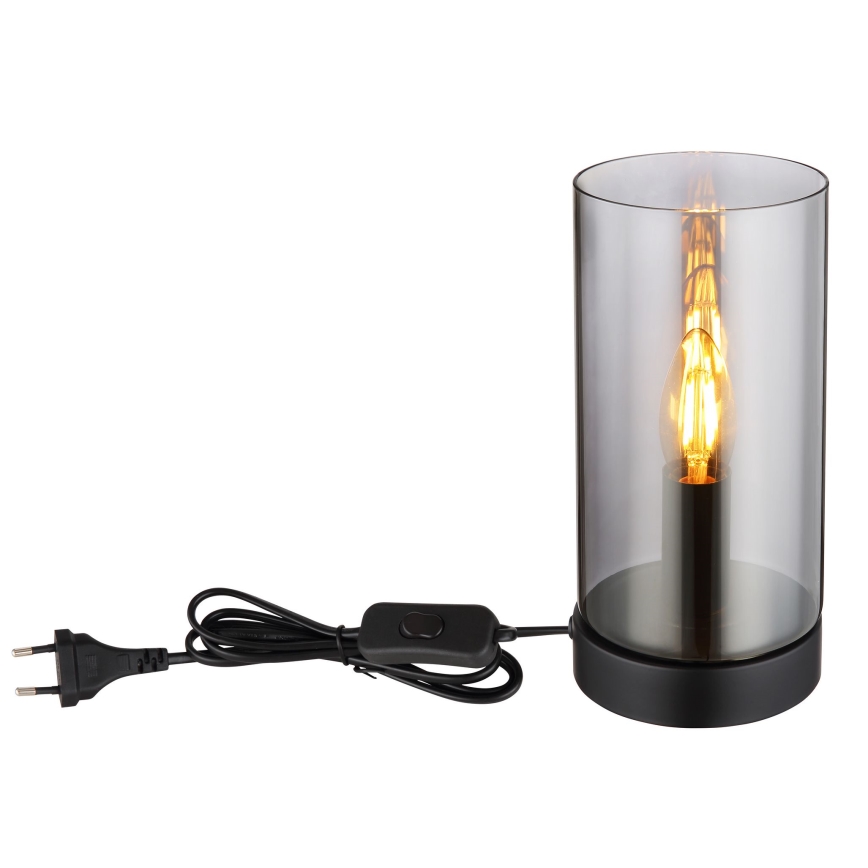 Globo - Eπιτραπέζιο φωτιστικό 1xE14/25W/230V διάμετρος 11 cm μαύρο