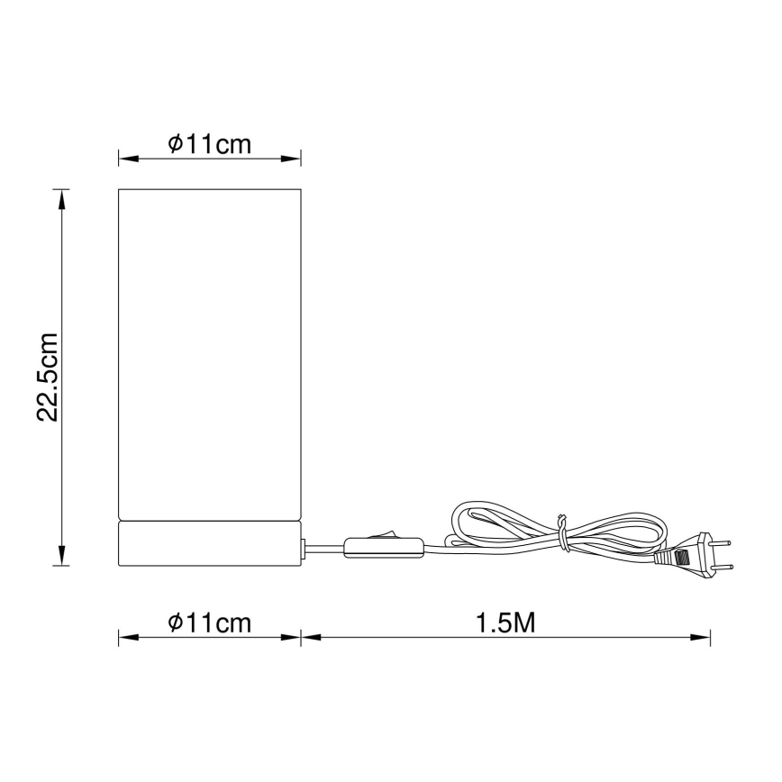 Globo - Eπιτραπέζιο φωτιστικό 1xE14/25W/230V διάμετρος 11 cm μαύρο