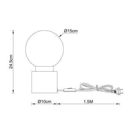 Globo - Eπιτραπέζια λάμπα 1xE14/25W/230V ορείχαλκος