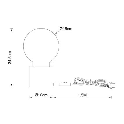 Globo - Eπιτραπέζια λάμπα 1xE14/25W/230V λευκό