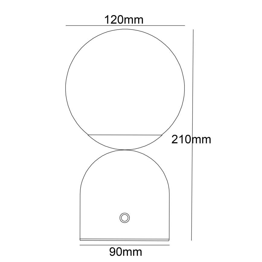 Globo - Επιτραπέζια λάμπα αφής dimming LED LED/2W/5V 2700/4000/6500K 1800 mAh λευκό