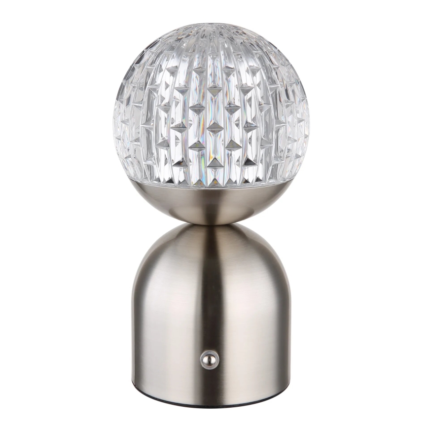 Globo - Επιτραπέζια λάμπα αφής dimming LED LED/2,5W/3,7V 2700/4000/6500K 1800 mAh USB ματ χρώμιο