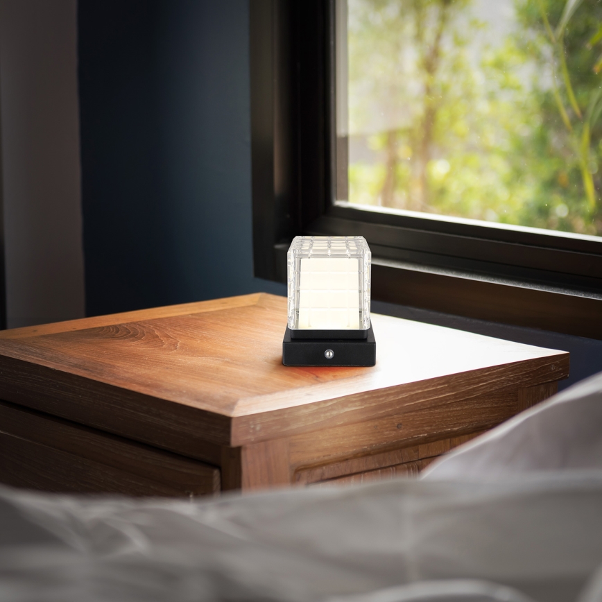 Globo - Ρυθμιζόμενο LED επιτραπέζιο φωτιστικό αφής LED/2,5W/3,7V 2700K/4000K/6500K 1800 mAh USB μαύρο