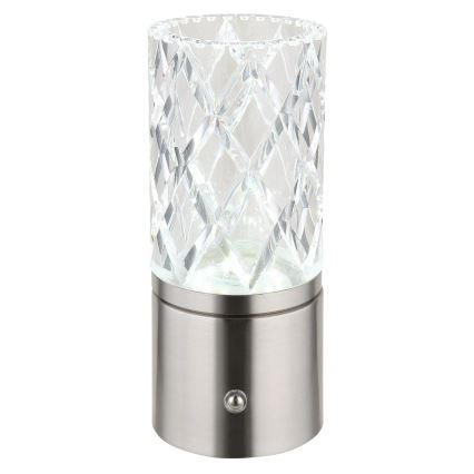 Globo - Επιτραπέζιο LED φωτιστικό αφής με ρύθμιση φωτεινότητας LED/2,5W/3,7V 2700K/4000K/6500K 1800 mAh USB ματ χρώμιο