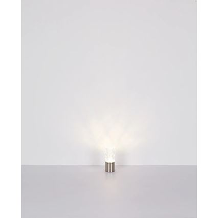 Globo - Επιτραπέζια λάμπα αφής dimming LED LED/2,5W/3,7V 2700K/4000K/6500K 1800 mAh USB ματ χρώμιο