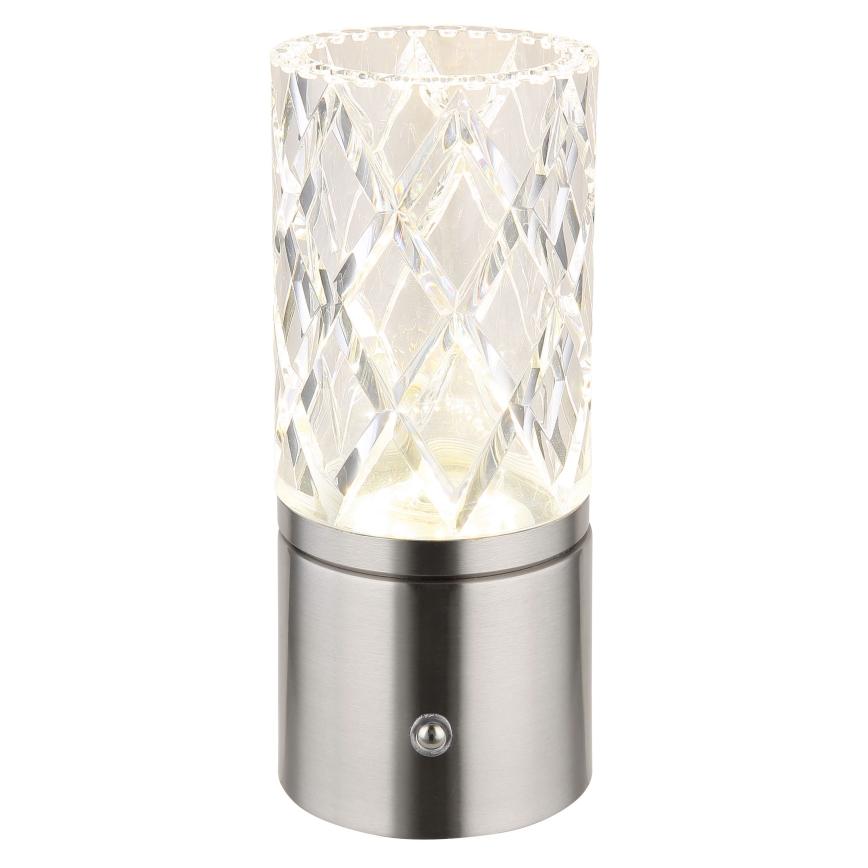 Globo - Επιτραπέζια λάμπα αφής dimming LED LED/2,5W/3,7V 2700K/4000K/6500K 1800 mAh USB ματ χρώμιο