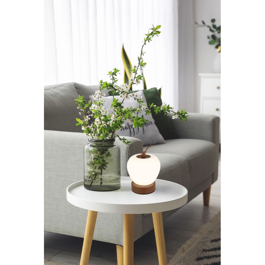 Globo - Επιτραπέζιο LED φωτιστικό με αφής και ρύθμιση φωτεινότητας LED/2W/3,7V 2700K/4000K/6500K 1200 mAh USB καφέ