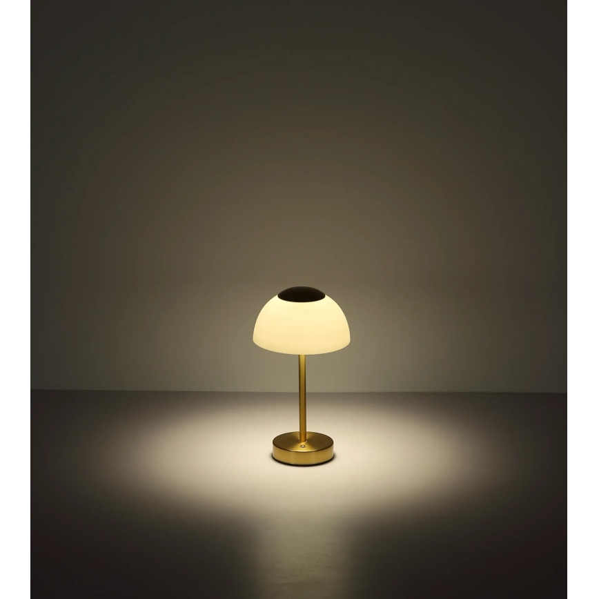 Globo - LED Dimmable επαναφορτιζόμενο επιτραπέζιο φωτιστικό	 LED/2,5W/5V 1800mAh 2700K/4000K/6500K ορείχαλκος