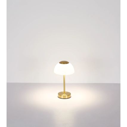 Globo - LED Ρυθμιζόμενο επαναφορτιζόμενο επιτραπέζιο φωτιστικό LED/2,5W/5V 1800 mAh 2700K/4000K/6500K μπρούτζινο