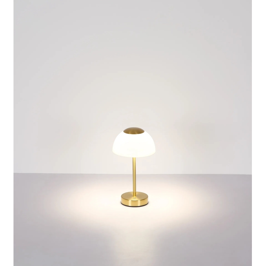 Globo - LED Ρυθμιζόμενο επαναφορτιζόμενο επιτραπέζιο φωτιστικό LED/2,5W/5V 1800 mAh 2700K/4000K/6500K μπρούτζινο