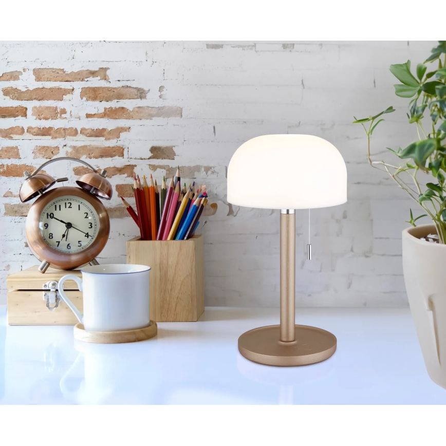Globo - Φωτιστικό γραφείου LED επαναφορτιζόμενο LED/1,5W/3,7V 3000/4200/6000K 1800mAh καφέ