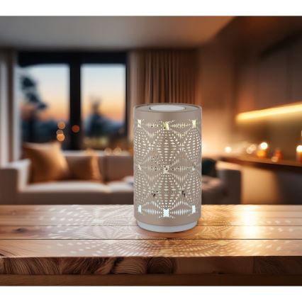 Globo - Επιτραπέζιο φωτιστικό LED RGB με επαναφορτιζόμενη μπαταρία, αφής, LED/1W/5V 500 mAh, καφέ