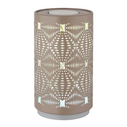 Globo - Επιτραπέζιο φωτιστικό LED RGB με επαναφορτιζόμενη μπαταρία, αφής, LED/1W/5V 500 mAh, καφέ