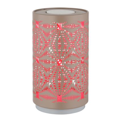 Globo - Επιτραπέζιο φωτιστικό LED RGB με επαναφορτιζόμενη μπαταρία, αφής, LED/1W/5V 500 mAh, καφέ