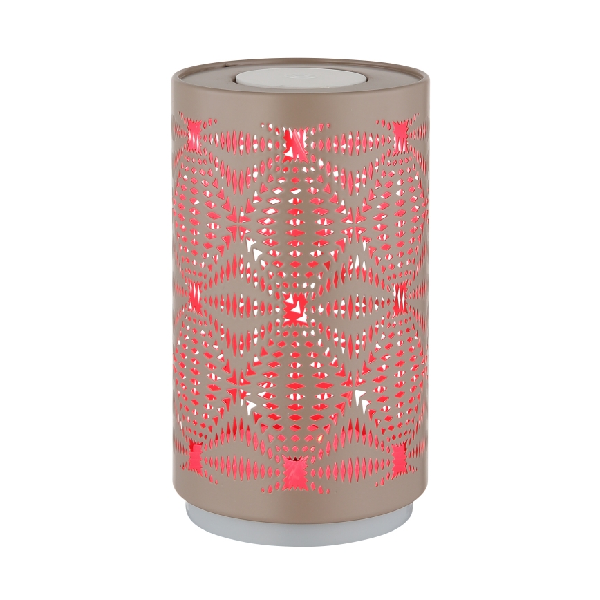 Globo - Επιτραπέζιο φωτιστικό LED RGB με επαναφορτιζόμενη μπαταρία, αφής, LED/1W/5V 500 mAh, καφέ