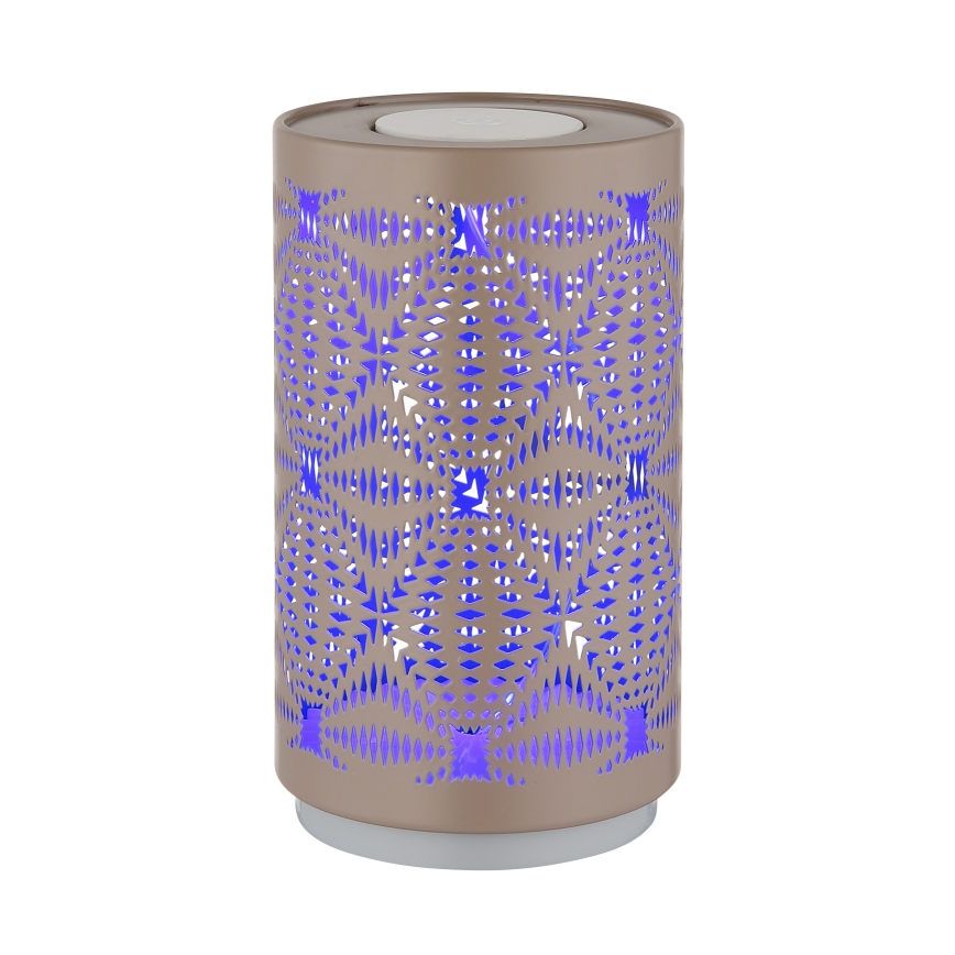 Globo - Επιτραπέζιο φωτιστικό LED RGB με επαναφορτιζόμενη μπαταρία, αφής, LED/1W/5V 500 mAh, καφέ