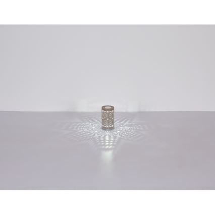 Globo - Επιτραπέζιο φωτιστικό LED RGB με επαναφορτιζόμενη μπαταρία, αφής, LED/1W/5V 500 mAh, καφέ