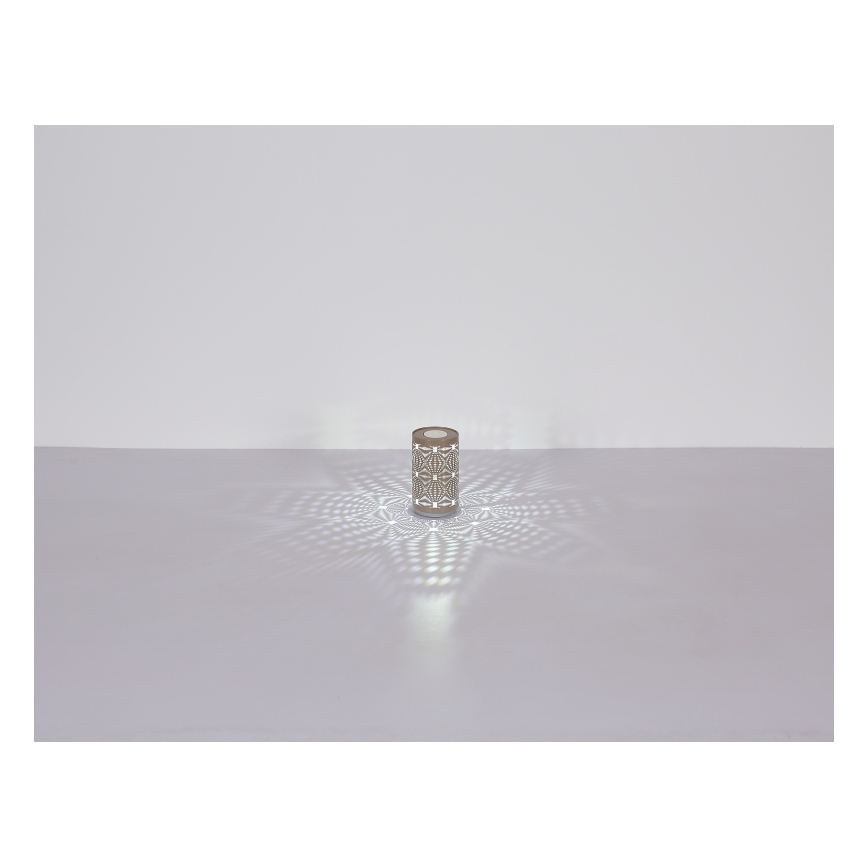 Globo - LED RGB Αφής επαναφορτιζόμενο Επιτραπέζιο φωτιστικό LED/1W/5V 500 mAh καφέ