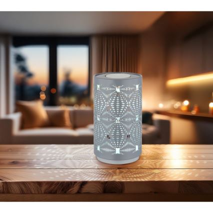 Globo - Επιτραπέζιο φωτιστικό LED RGB με επαναφορτιζόμενη μπαταρία, αφής, LED/1W/5V 500 mAh, γκρι