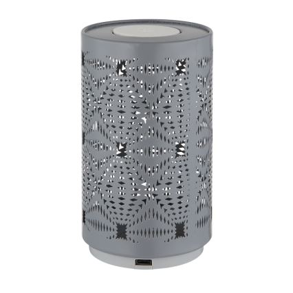 Globo - LED RGB Αφής επαναφορτιζόμενο Επιτραπέζιο φωτιστικό LED/1W/5V 500 mAh γκρι