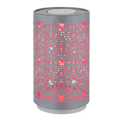 Globo - LED RGB Αφής επαναφορτιζόμενο Επιτραπέζιο φωτιστικό LED/1W/5V 500 mAh γκρι