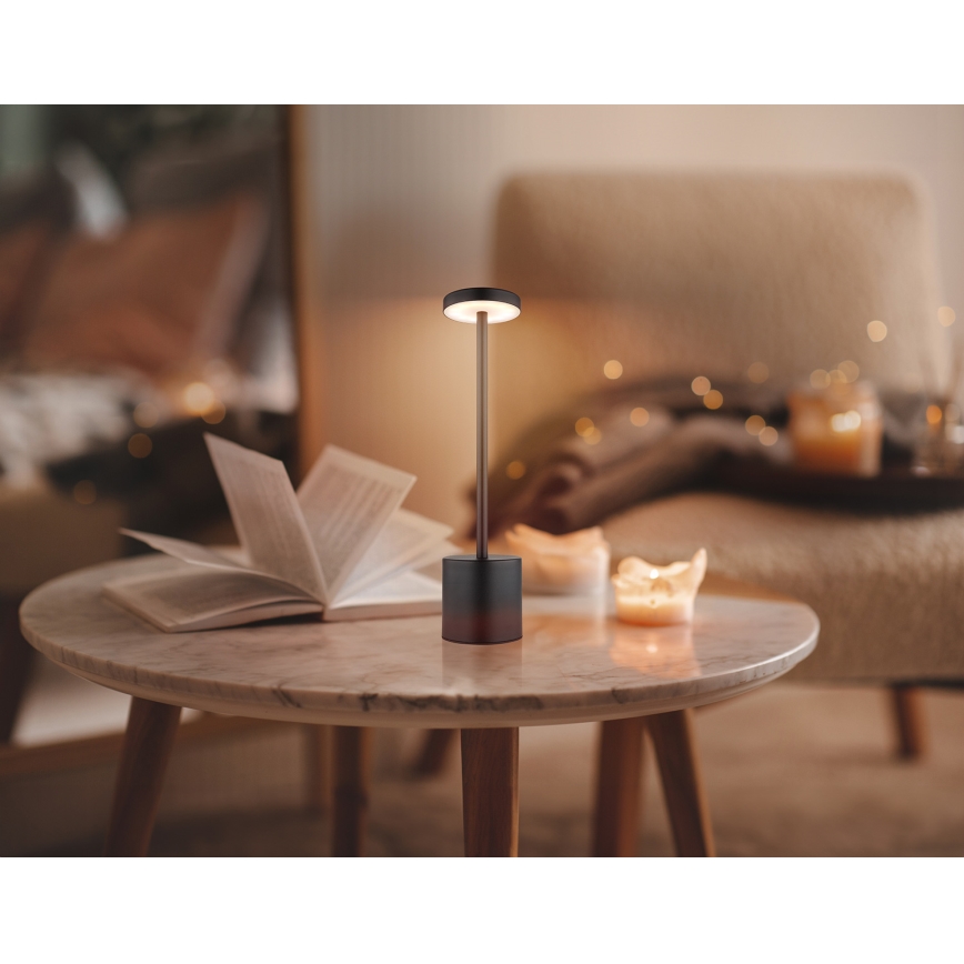 Globo - Επιτραπέζια λάμπα αφής dimming LED LED/1,2W/3,7V 2000K/3500K/7000K 1200 mAh USB μαύρο
