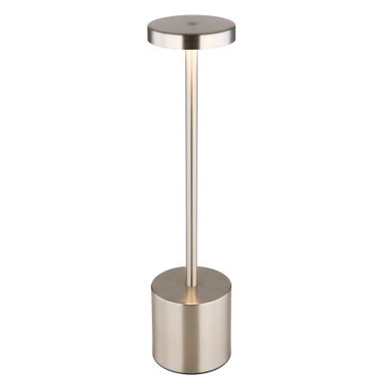 Globo - Επιτραπέζια λάμπα αφής dimming LED LED/1,2W/3,7V 2000K/3500K/7000K 1200 mAh USB ματ χρώμιο