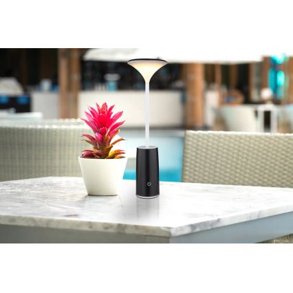 Globo - LED Dimmable επαναφορτιζόμενο επιτραπέζιο φωτιστικό αφής LED/1,2W/3,7V 3000K 1500mAh μαύρο