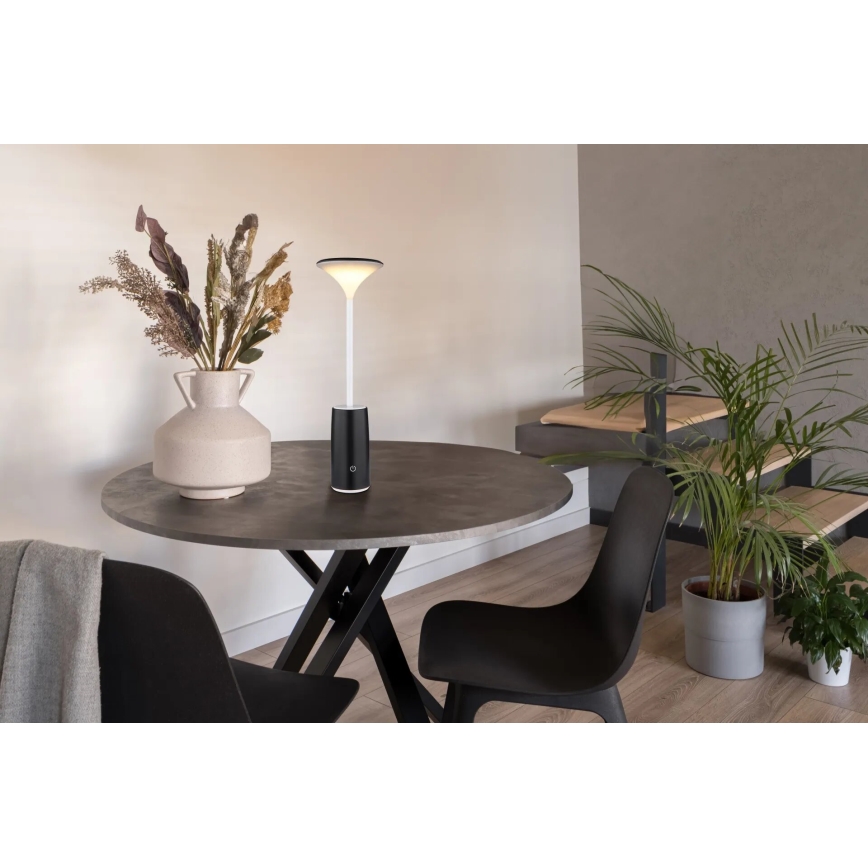 Globo - LED Dimmable επαναφορτιζόμενο επιτραπέζιο φωτιστικό αφής LED/1,2W/3,7V 3000K 1500mAh μαύρο