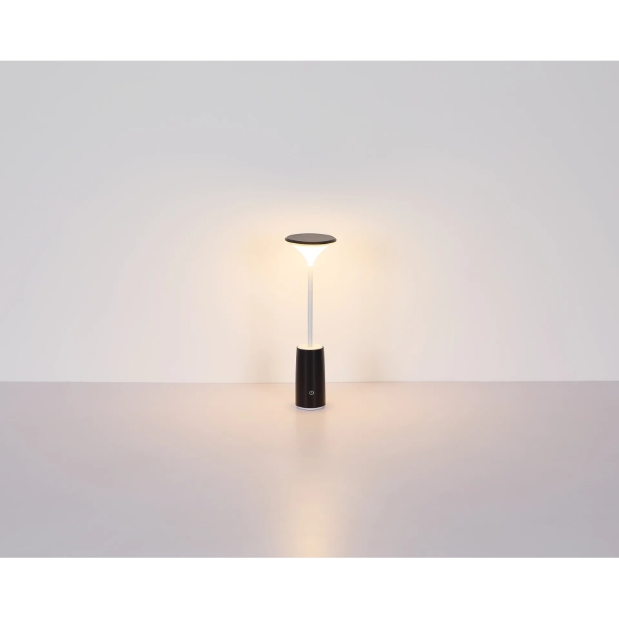 Globo - LED Dimmable επαναφορτιζόμενο επιτραπέζιο φωτιστικό αφής LED/1,2W/3,7V 3000K 1500mAh μαύρο