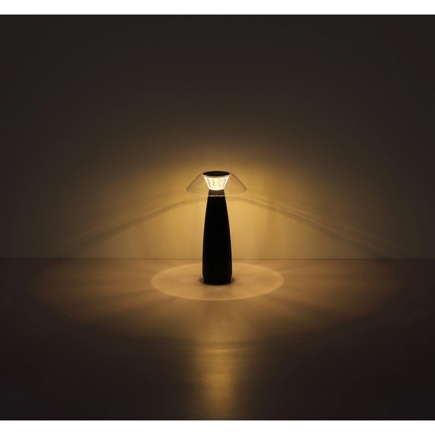 Globo - LED Dimmable επαναφορτιζόμενο επιτραπέζιο φωτιστικό αφής LED/1W/3,7V 3000K 1200mAh μαύρο