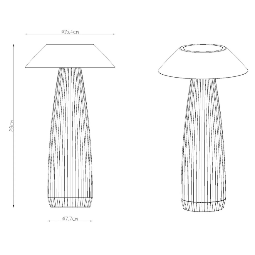 Globo - LED Dimmable επαναφορτιζόμενο επιτραπέζιο φωτιστικό αφής LED/1W/3,7V 3000K 1200mAh λευκό