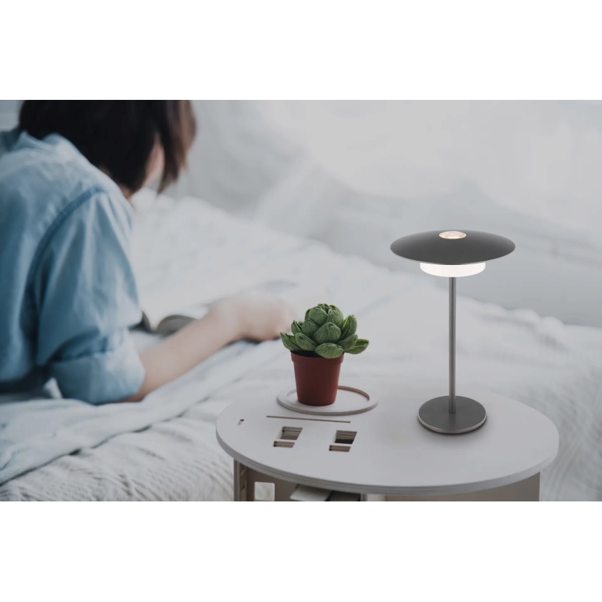 Globo - Εξωτερικό επαναφορτιζόμενο επιτραπέζιο φωτιστικό LED αφής LED/3W/3,7V 1800/2700/3000K IP44 1800 mAh γκρι