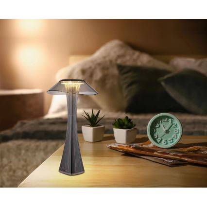 Globo - LED Dimmable επαναφορτιζόμενο επιτραπέζιο φωτιστικό	 LED/2,5W/3,7V 1200mAh 2700K/4500K/6500K μαύρο