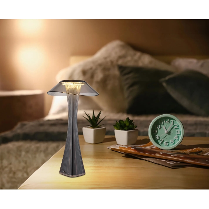 Globo - LED Dimmable επαναφορτιζόμενο επιτραπέζιο φωτιστικό	 LED/2,5W/3,7V 1200mAh 2700K/4500K/6500K μαύρο