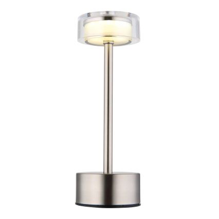 Globo - LED Dimmable επαναφορτιζόμενο επιτραπέζιο φωτιστικό αφής LED/2,5W/3,7V 2700/4000/6500K 1800mAh ματ χρώμιο