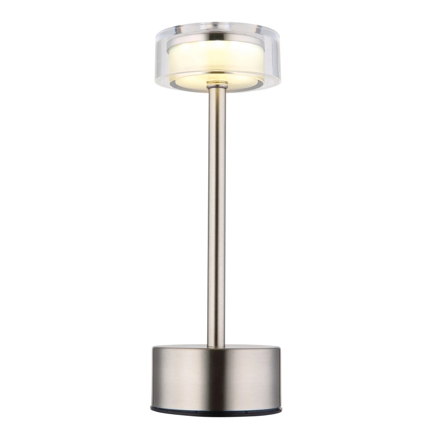 Globo - LED Dimmable επαναφορτιζόμενο επιτραπέζιο φωτιστικό αφής LED/2,5W/3,7V 2700/4000/6500K 1800mAh ματ χρώμιο