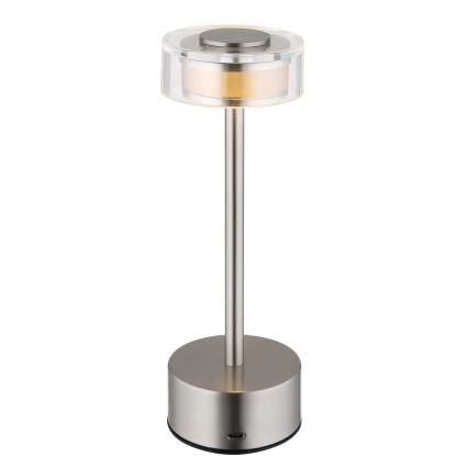Globo - LED Dimmable επαναφορτιζόμενο επιτραπέζιο φωτιστικό αφής LED/2,5W/3,7V 2700/4000/6500K 1800mAh ματ χρώμιο