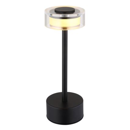 Globo - LED Dimmable επαναφορτιζόμενο επιτραπέζιο φωτιστικό αφής LED/2,5W/3,7V 2700/4000/6500K 1800mAh μαύρο