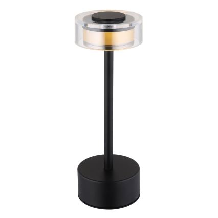 Globo - LED Dimmable επαναφορτιζόμενο επιτραπέζιο φωτιστικό αφής LED/2,5W/3,7V 2700/4000/6500K 1800mAh μαύρο