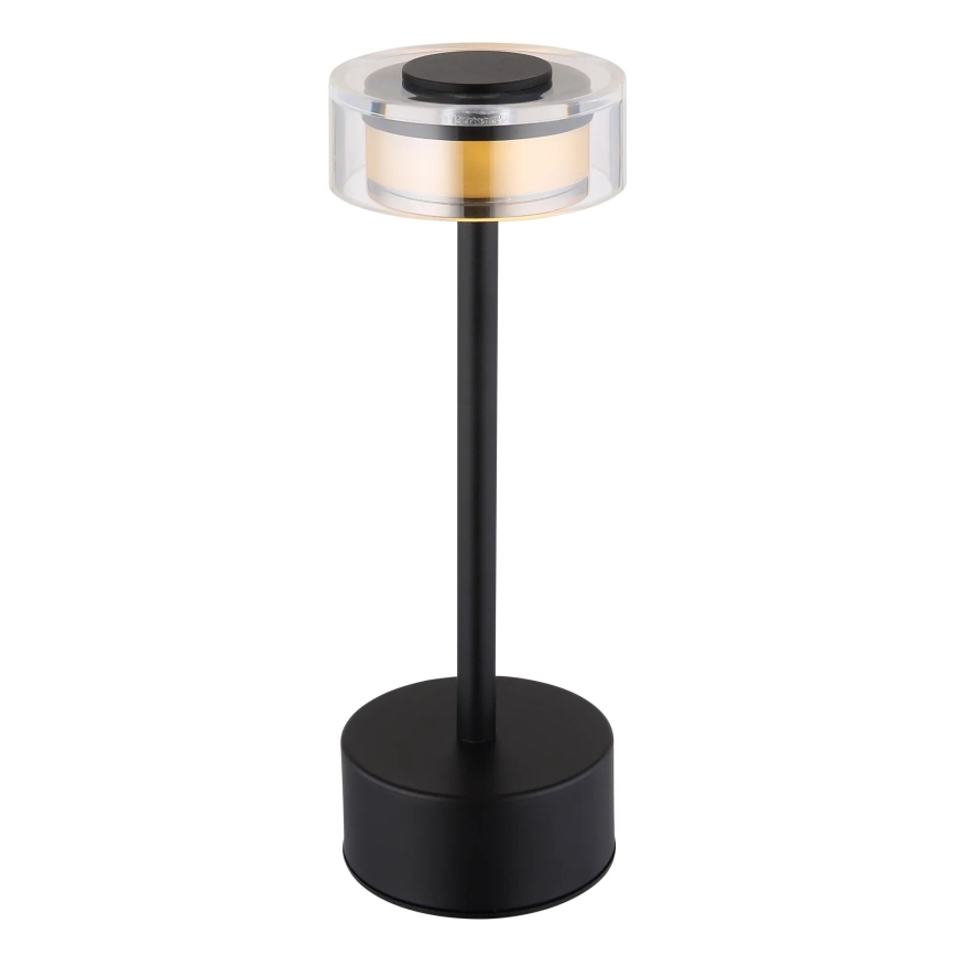 Globo - LED Dimmable επαναφορτιζόμενο επιτραπέζιο φωτιστικό αφής LED/2,5W/3,7V 2700/4000/6500K 1800mAh μαύρο