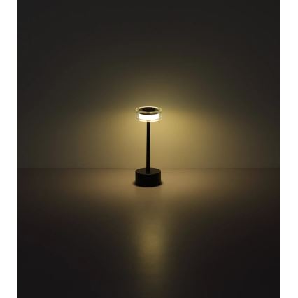 Globo - LED Dimmable επαναφορτιζόμενο επιτραπέζιο φωτιστικό αφής LED/2,5W/3,7V 2700/4000/6500K 1800mAh μαύρο