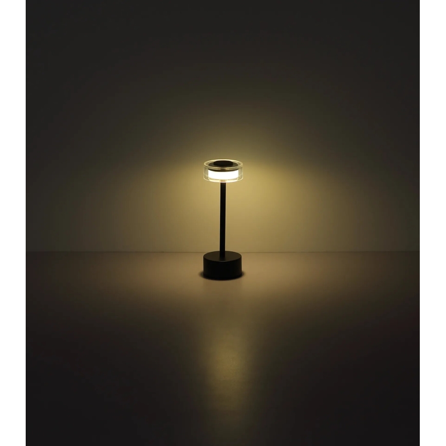 Globo - LED Dimmable επαναφορτιζόμενο επιτραπέζιο φωτιστικό αφής LED/2,5W/3,7V 2700/4000/6500K 1800mAh μαύρο