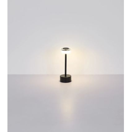 Globo - LED Dimmable επαναφορτιζόμενο επιτραπέζιο φωτιστικό αφής LED/2,5W/3,7V 2700/4000/6500K 1800mAh μαύρο