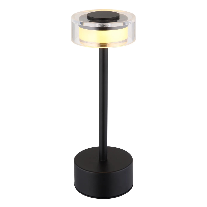 Globo - LED Dimmable επαναφορτιζόμενο επιτραπέζιο φωτιστικό αφής LED/2,5W/3,7V 2700/4000/6500K 1800mAh μαύρο