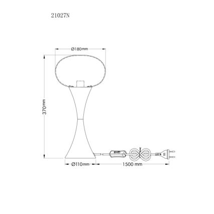 Globo - Eπιτραπέζιο φωτιστικό 1xE14/25W/230V ματ χρώμιο