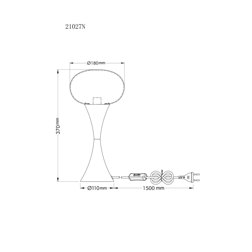 Globo - Eπιτραπέζιο φωτιστικό 1xE14/25W/230V ματ χρώμιο