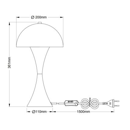 Globo - Επιτραπέζιο φωτιστικό 1xE27/40W/230V